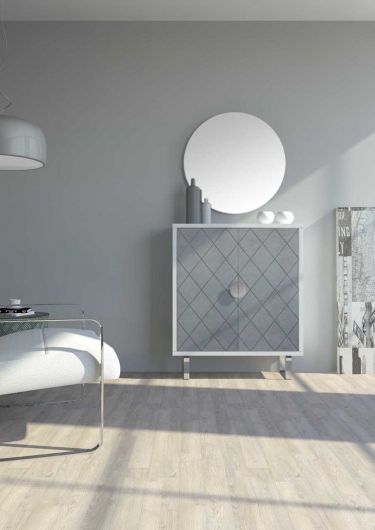 Mueble auxiliar blanco porcelánico claro