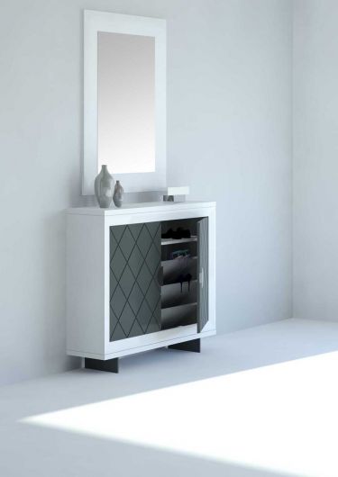 Mueble auxiliar con puertas color grafito